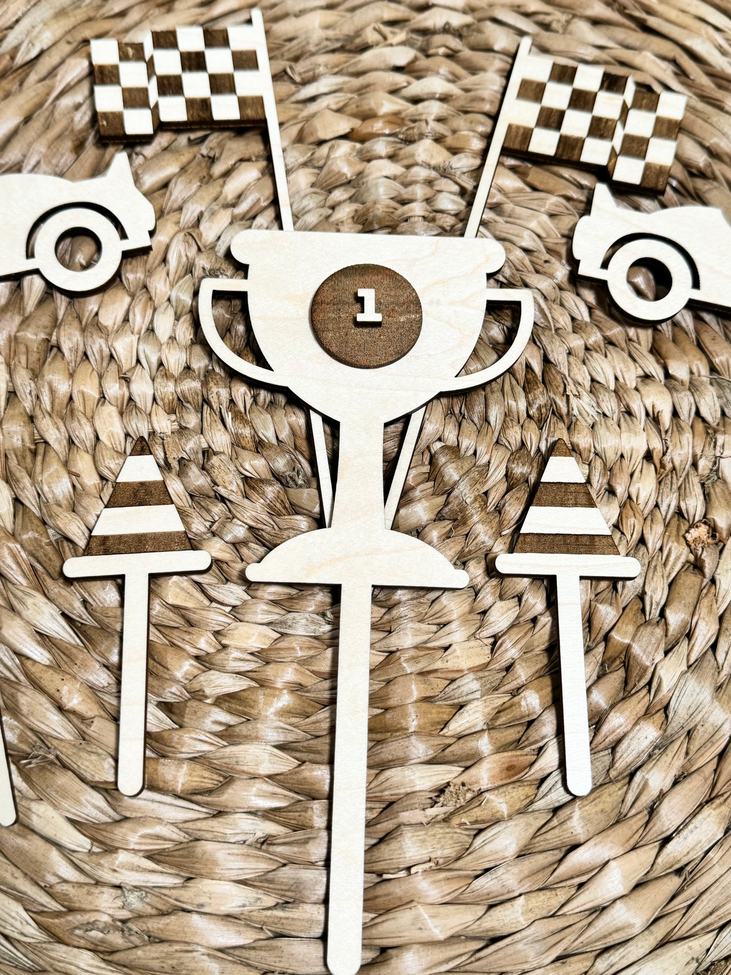 Race Day Cake Topper Set