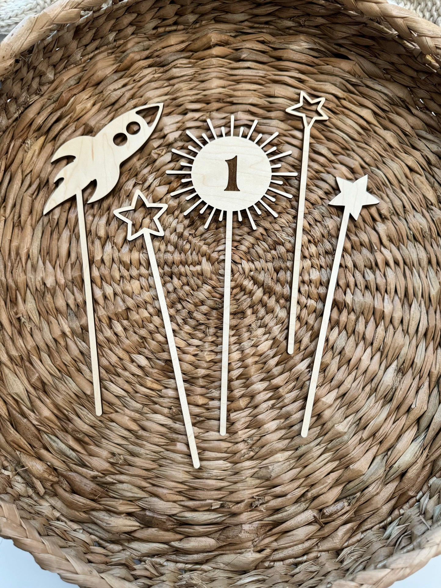 Rocket Explorer Cake Topper Set