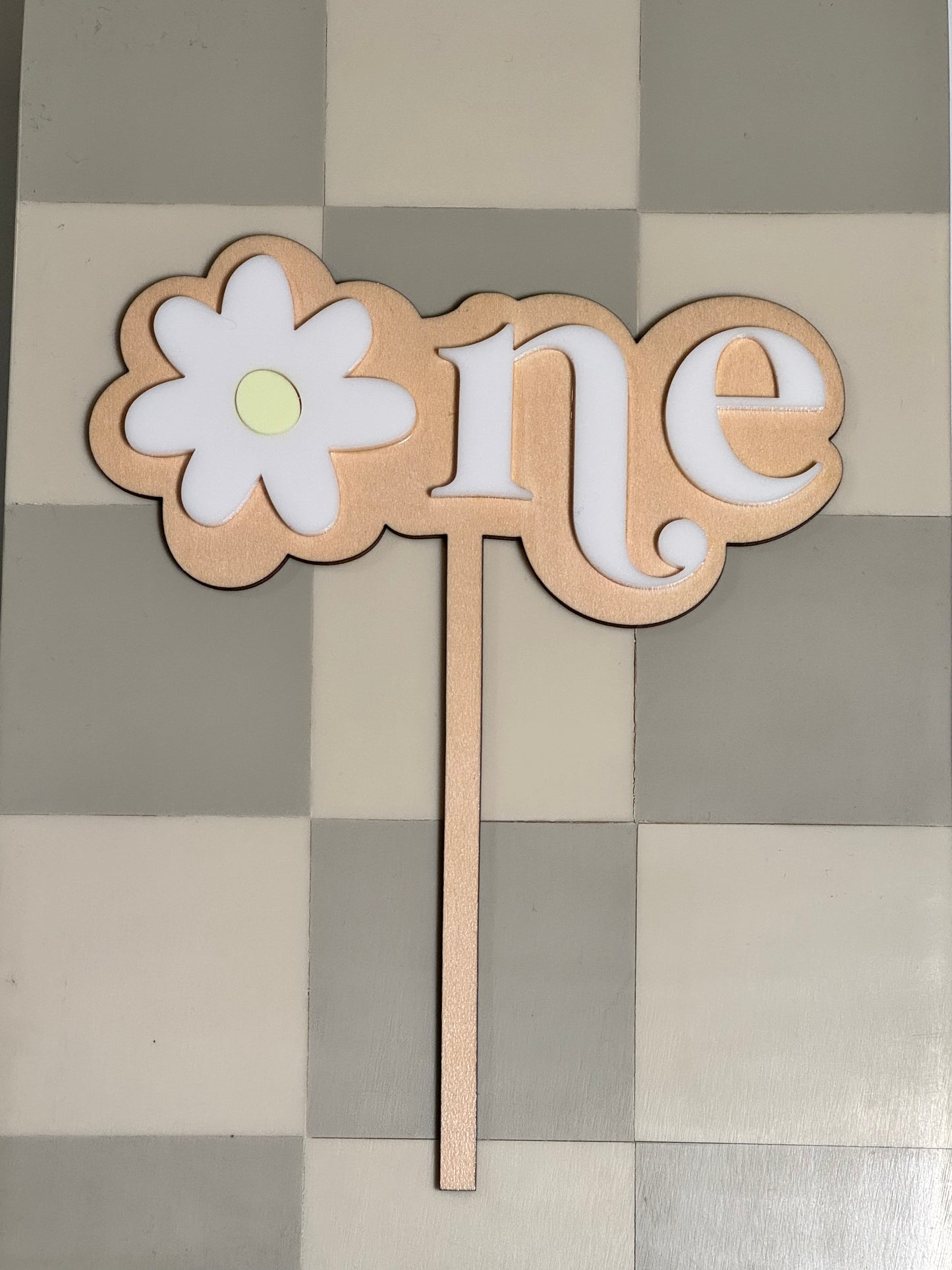 Daisy “One” Cake Topper