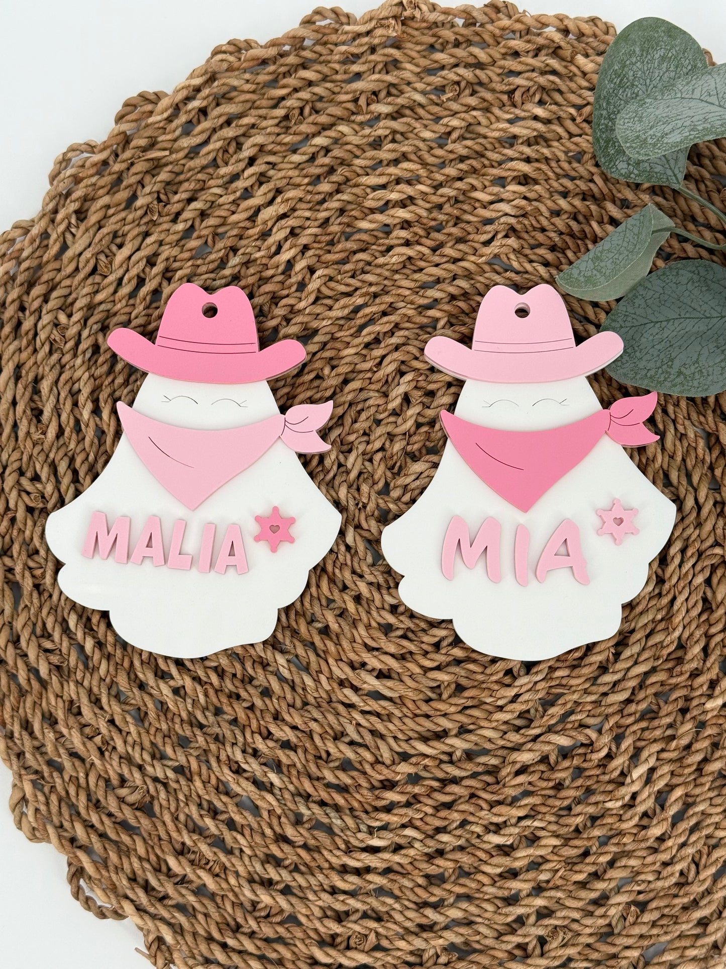 Cowgirl Ghost Bag Tag