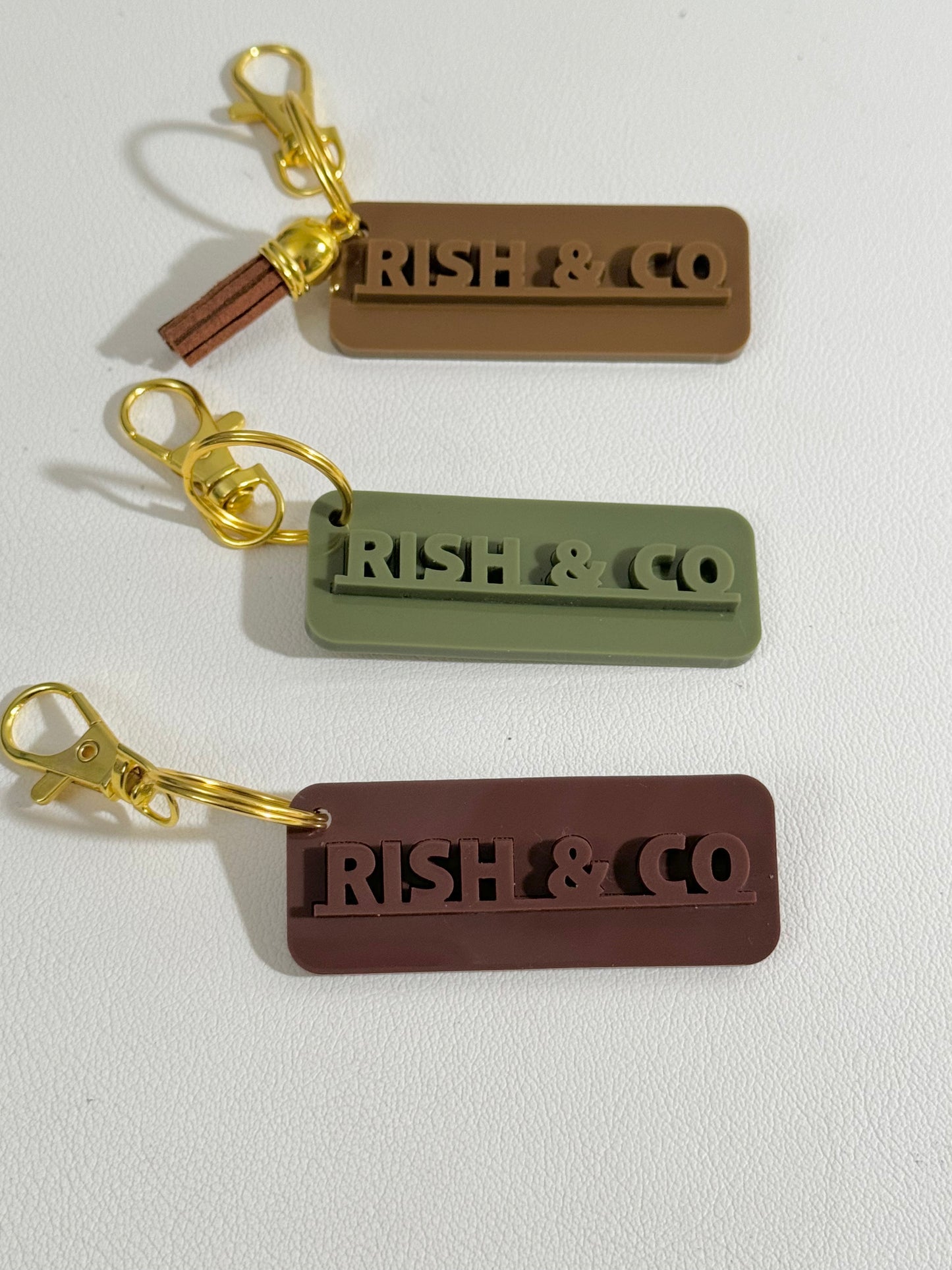 Personalized Acrylic Key Chains - Fall Color Collection