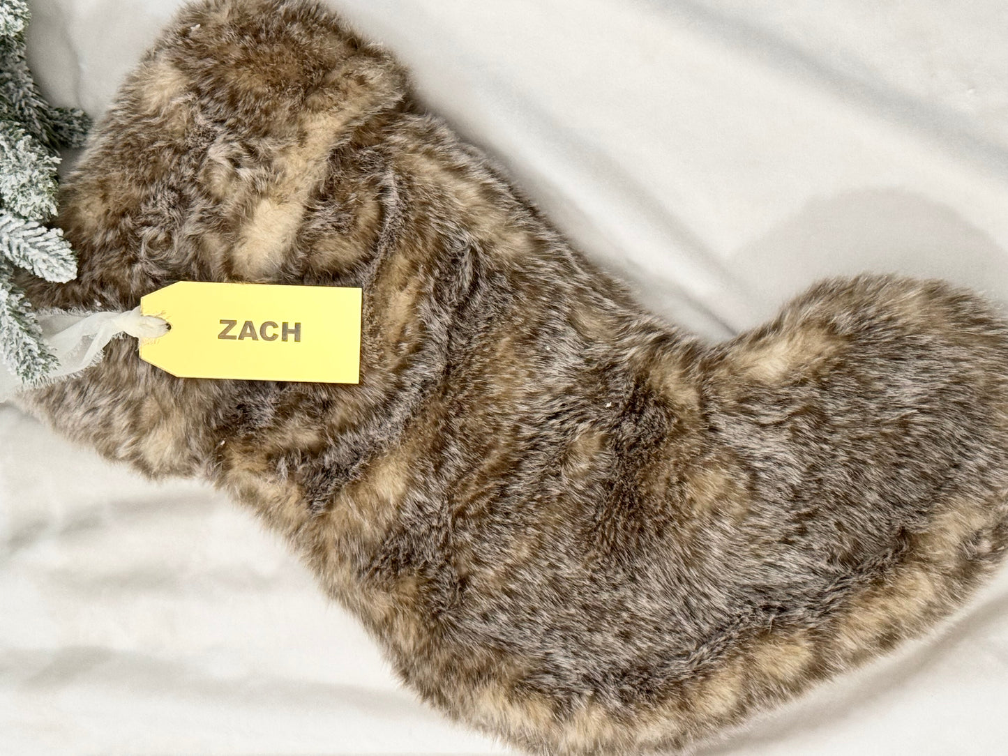 Personalized Gold Mirrored Laser Engraved Stocking Tag