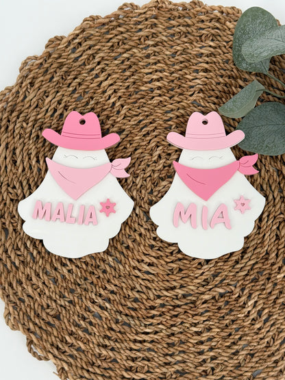 Cowgirl Ghost Bag Tag