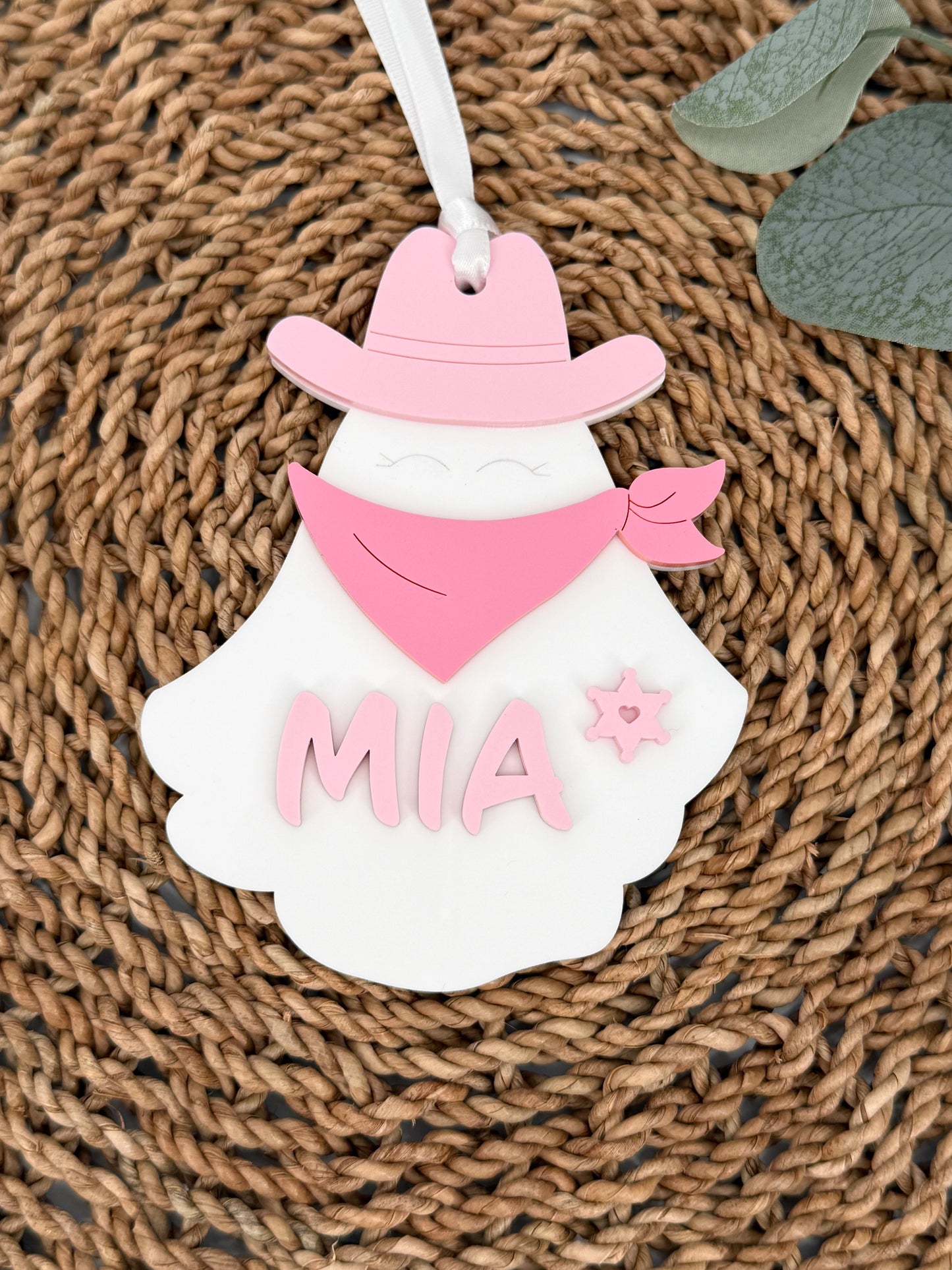 Cowgirl Ghost Bag Tag