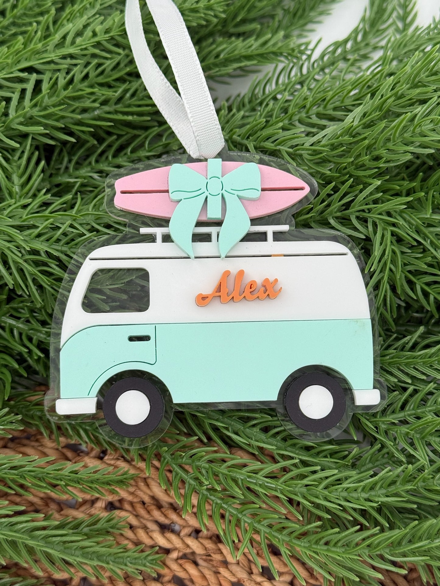 Retro Van Personalized Ornament