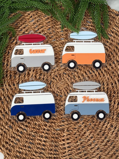 Retro Van Personalized Ornament