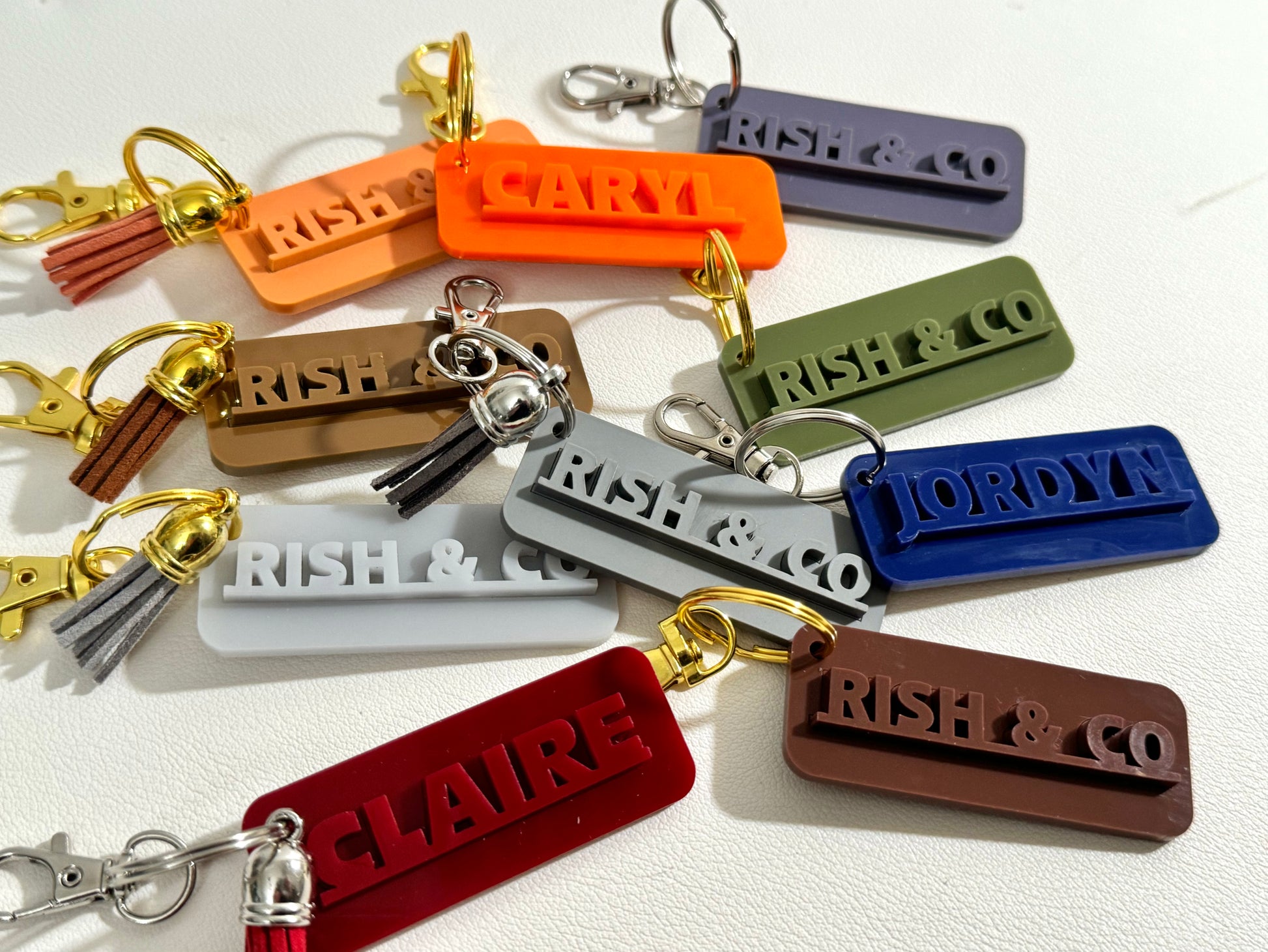 Custom Color Keychains Personalized Acrylic Key Chains - Fall Color Collection – rish & co.